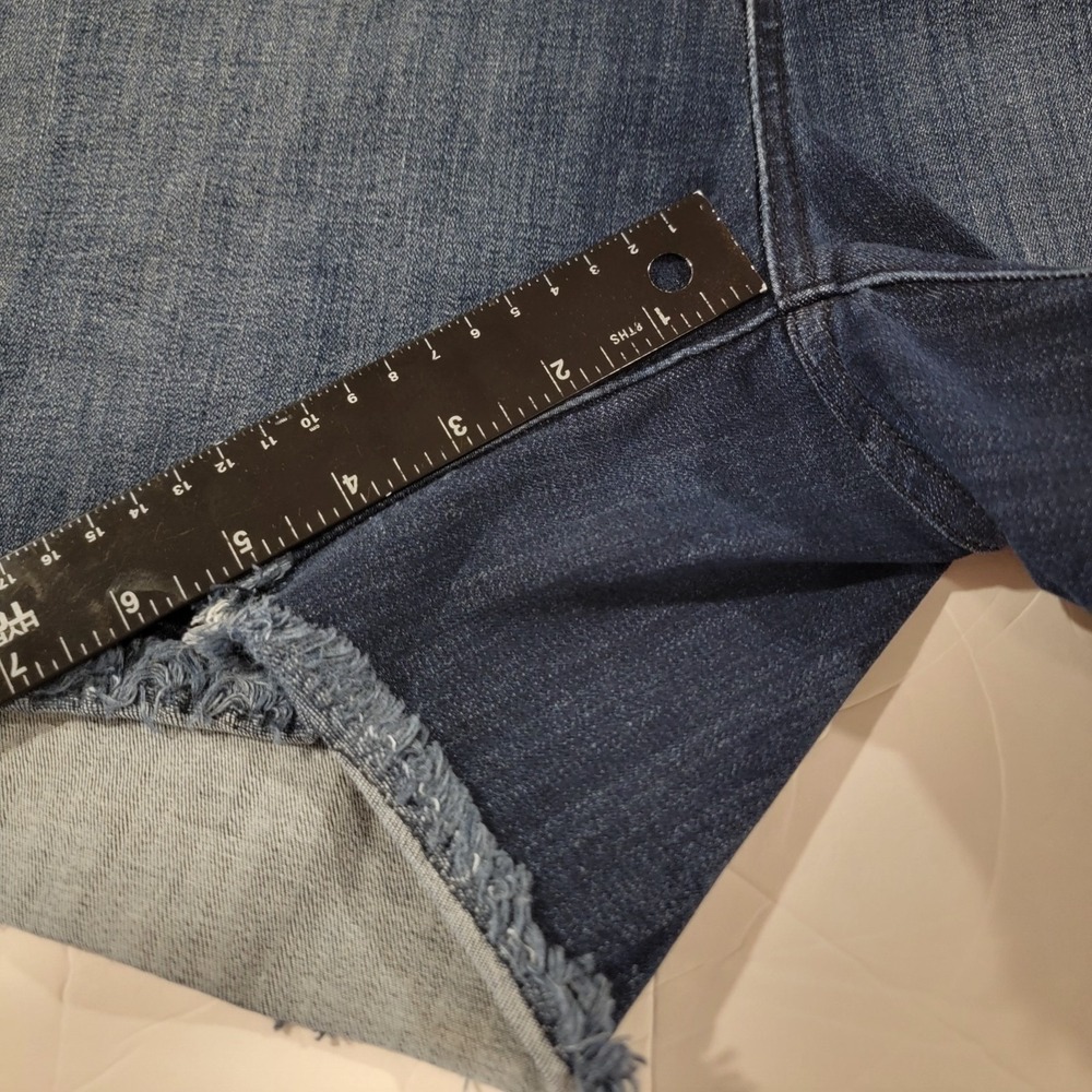 Judy Blue Jean Shorts Womens 3XL High‎ Rise Pull On Fringed Stretch Denim Shorts - Picture 5 of 8